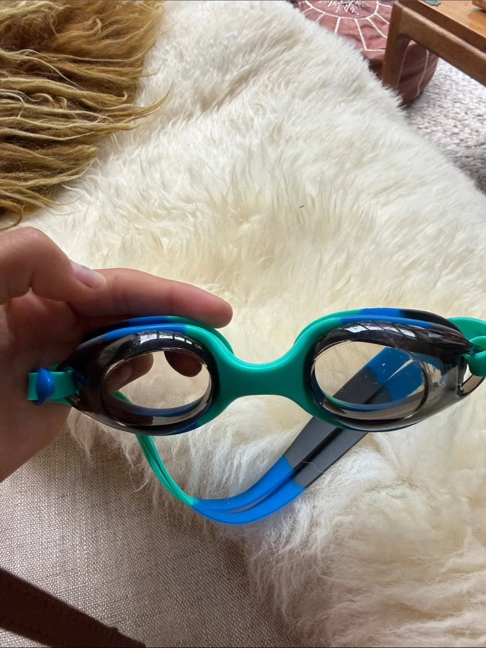 Kids Colorful Swim Goggles in Pink and Teal - Kid-Friendly Fit